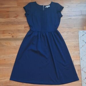 Downeast Navy Blue Ponte Knit Sheath Dress Small